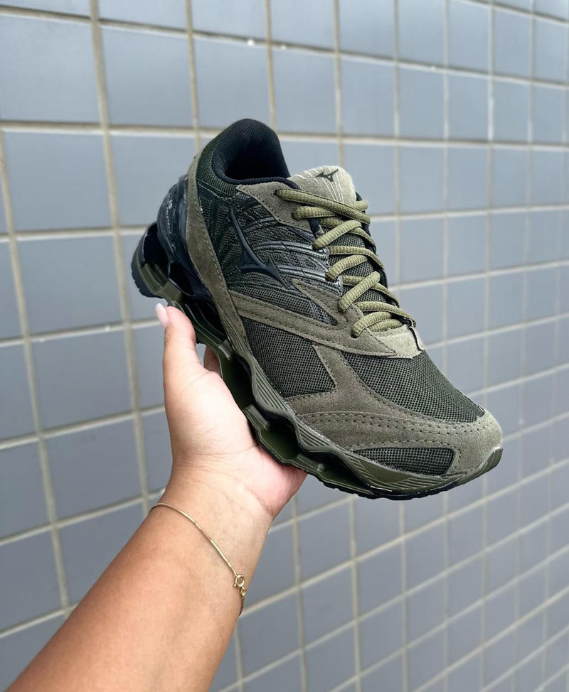 Mizuno Wave Pro LS Camurça - verde militar